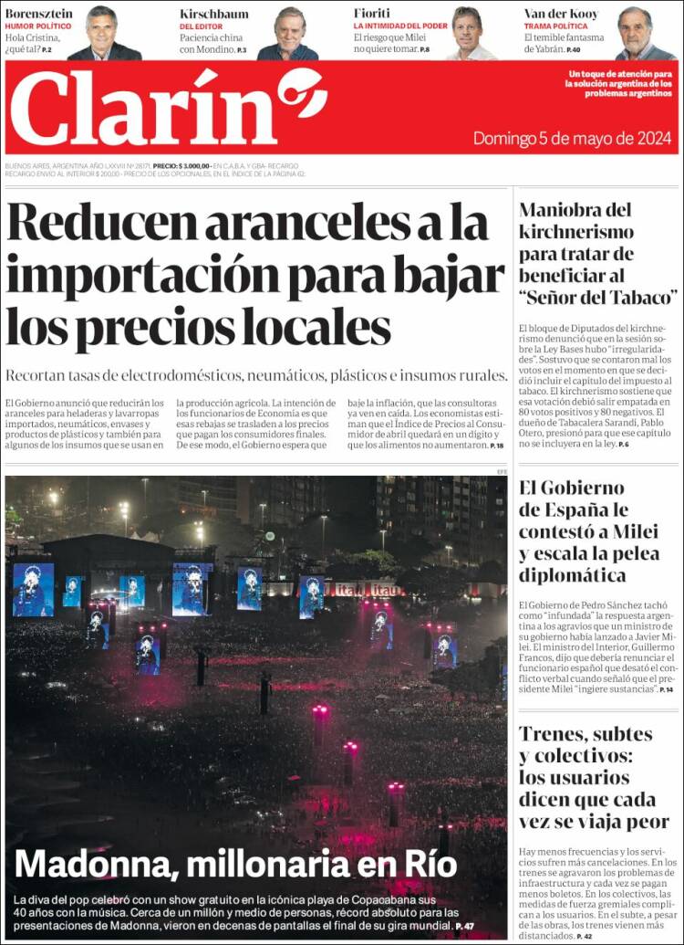 Evolucion Streaming - Sericios Informáticos | Diario Digital Andresito - Tapa del diario Clarín 