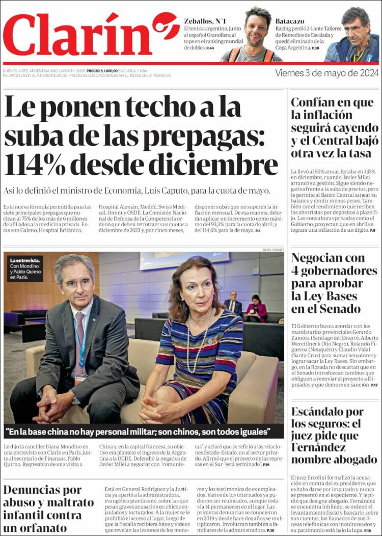 Estudios Max - Sericios Informáticos | EL AGUANTADERO - Tapa del diario Clarín 